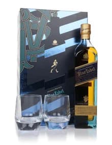 Johnnie Walker Blue Label Gift Set with 2x Crystal Glasses